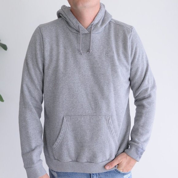 Nike Grey Hoodie/ Bunny Hug Long Sleeve with Kangaroo Pocket Grey - Picture 1 of 13